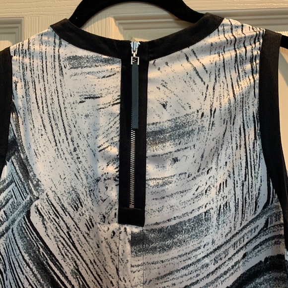 Helmut Lang Black/Ivory Print Sleeveless Top sz S/P - Picture 6 of 7